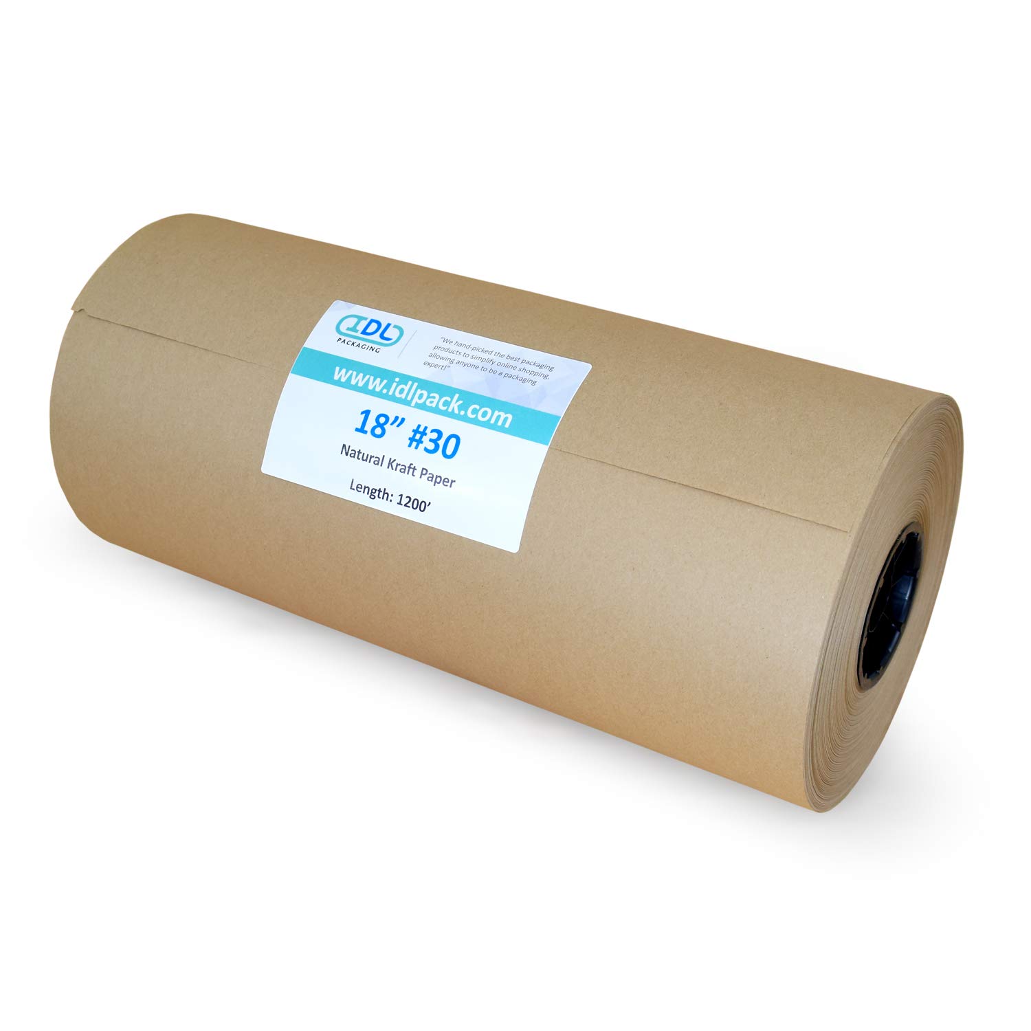 IDL Packaging Large Brown Kraft Paper Roll 18 x 1200' - Natural
